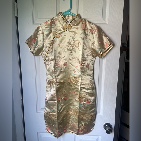 Gold Kimono Dress - Picture 2 of 7